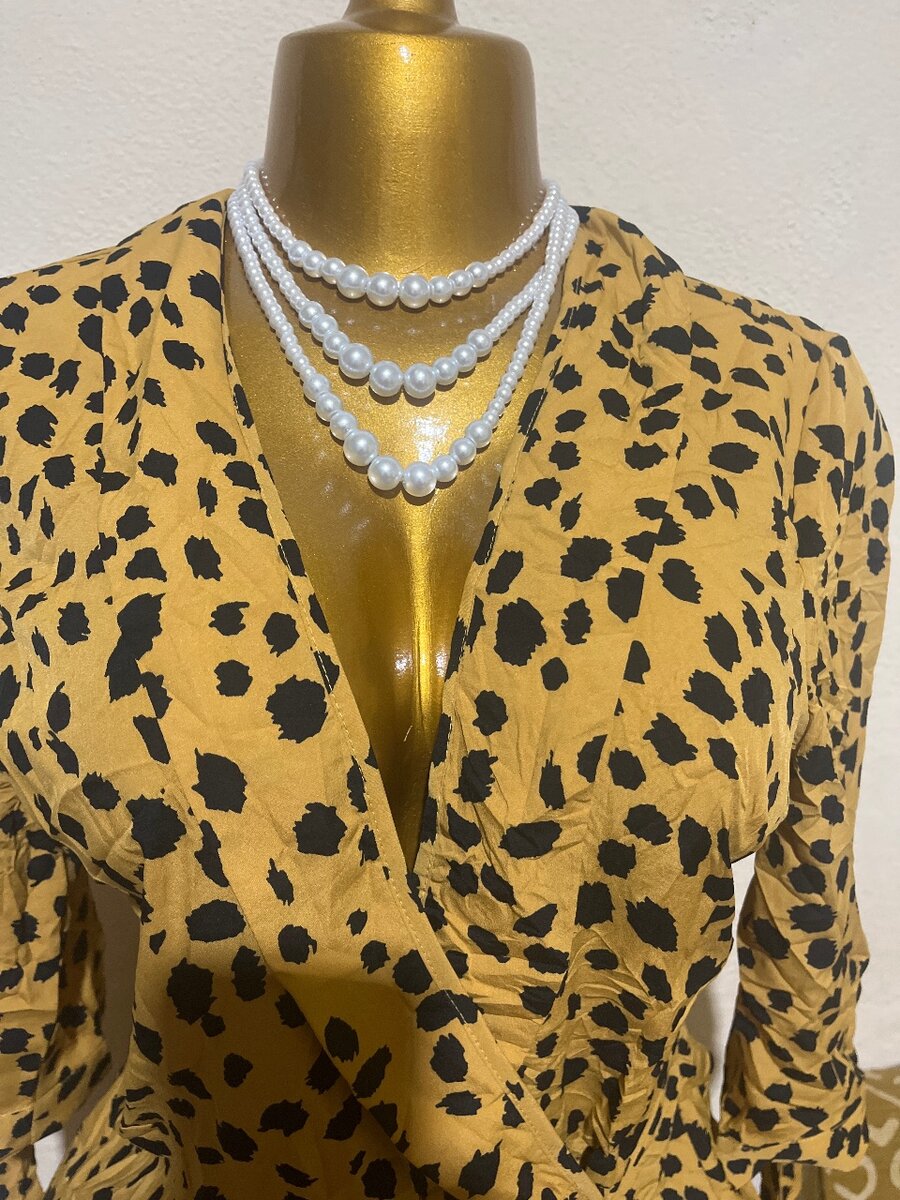 Robe élégante imprimé léopard