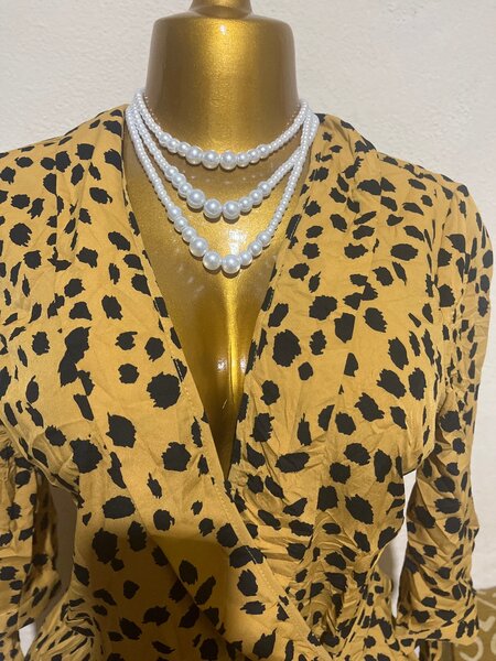 Robe élégante imprimé léopard