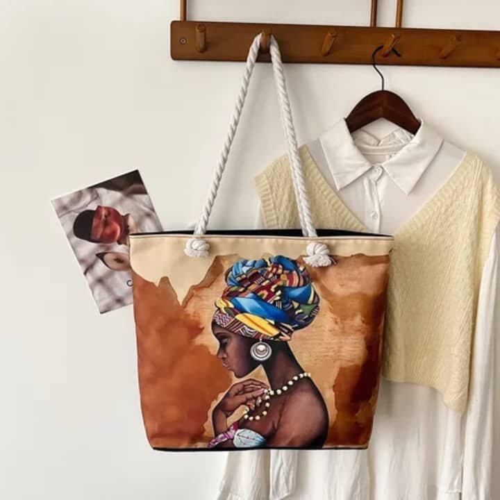 Sac cabas en toile artistique