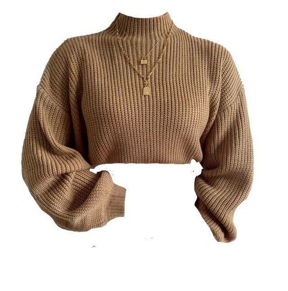 Pull en maille beige