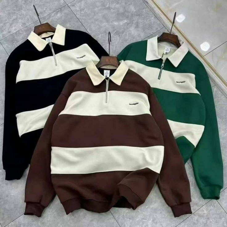 Pulls rayés à col polo