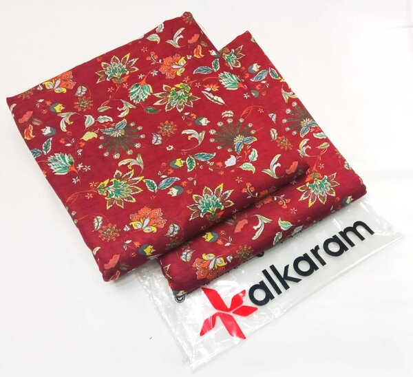 Allover digital print light khaddar. 2 piece. Unstitched