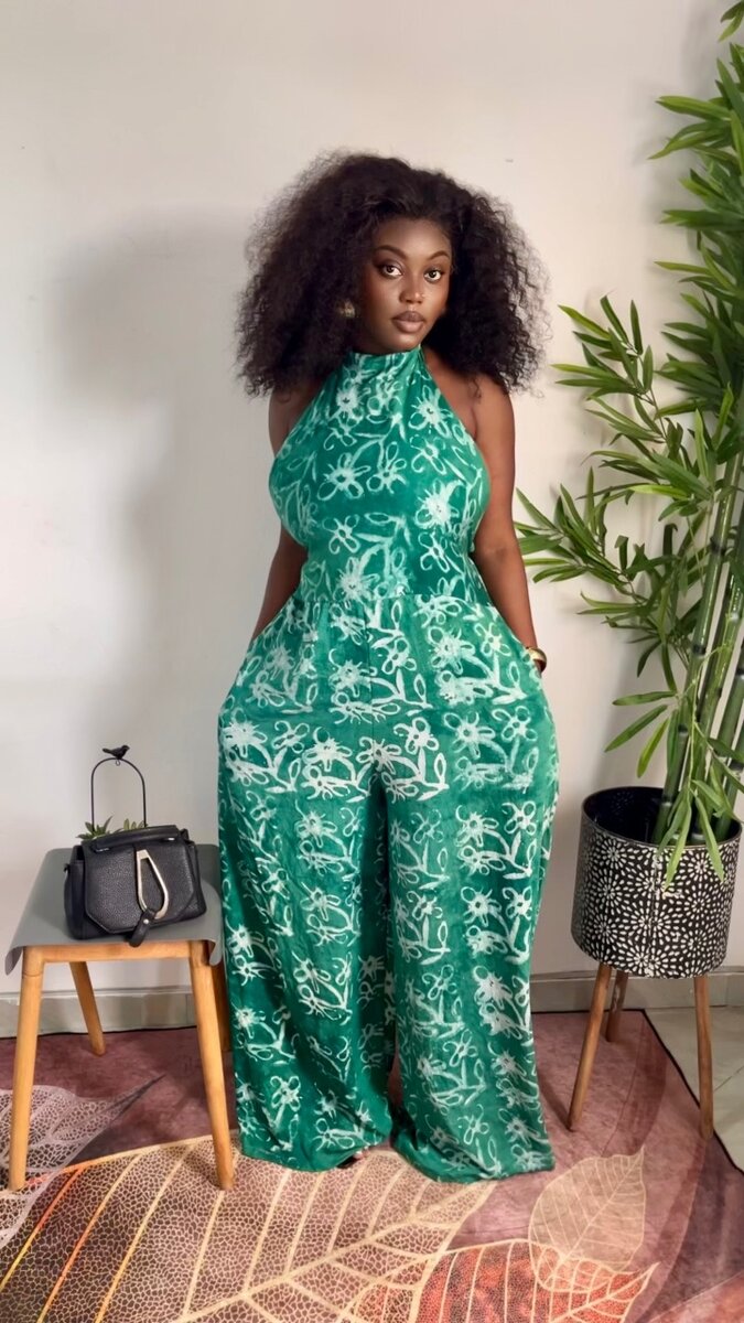 Combinaison verte élégante