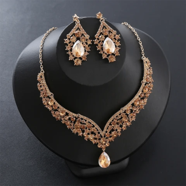 Parure Collier et Boucles D'oreilles Élégante