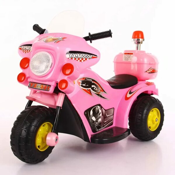 Moto enfant rose électrique