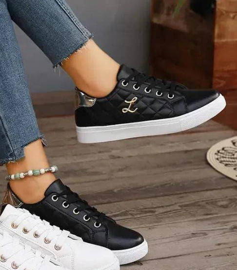 Women's black sneakers