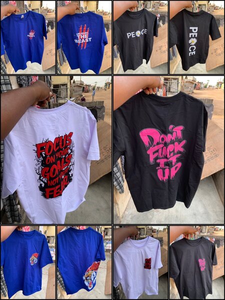 100% thick cotton Designed Tshirts