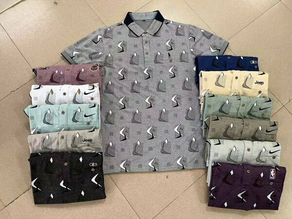 Polo homme à motifs multicolores lot