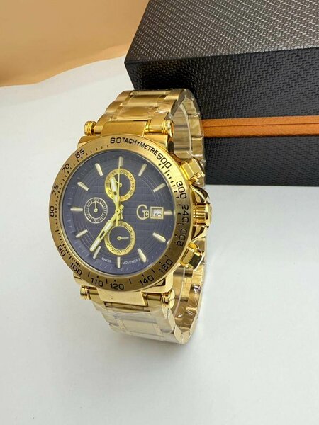 Montre Chronographe Dorée Homme