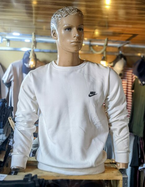 white nike pullover