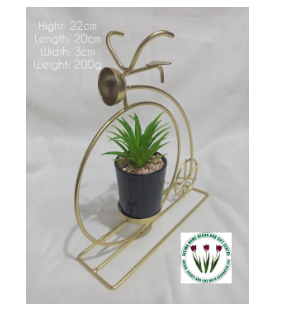 Flower Pots in Golden Metallic (Imported)