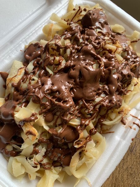 Crêpes fettucine  au chocolat