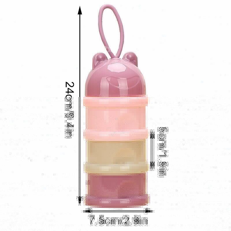 3-Layer Portable Milk Powder Storage Box  Compact & Eco-Fri