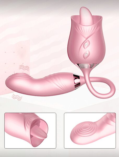 Stimulateur double rose élégant