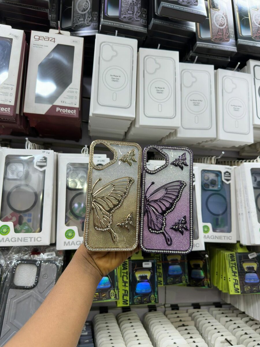 Butterfly glossy ladies case