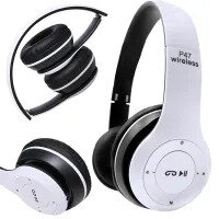 P47 Wireless Headphones, P47 Bluetooth Foldable Headset with Microphone for PC TV Smart Phones Etc