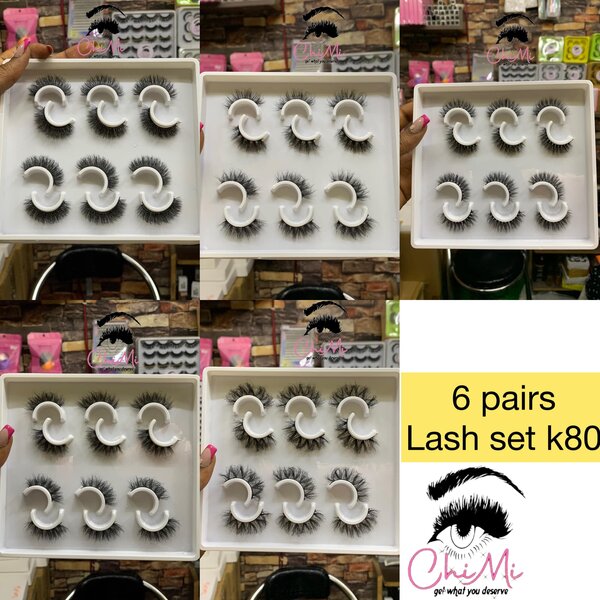6 pair set Lash Extensions 