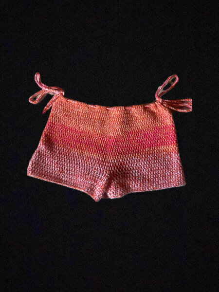 Shorts en crochet colorés