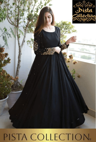 Embroidery maxi suit
