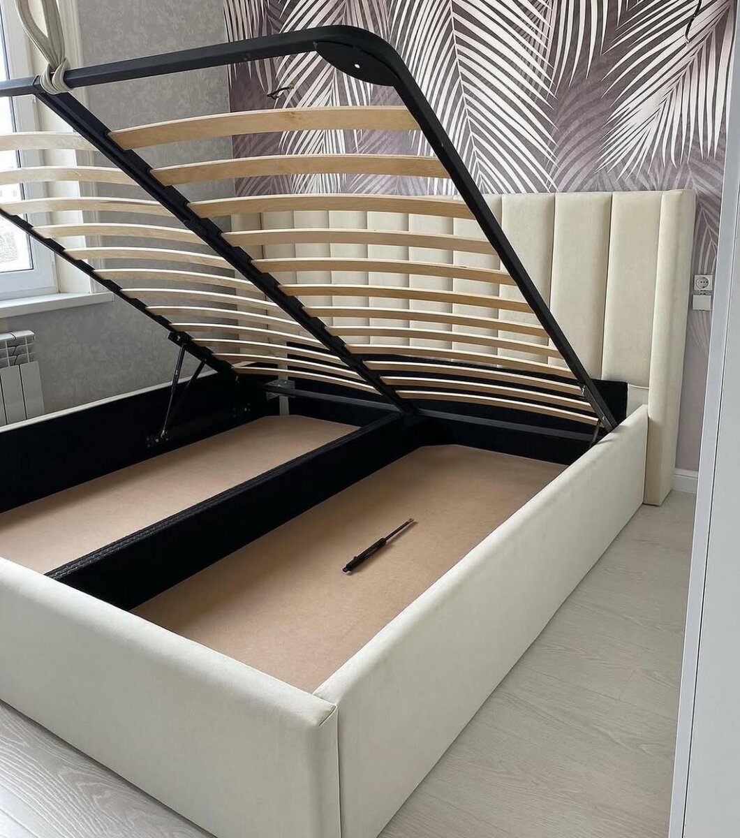 Custom off white queen size bed frame