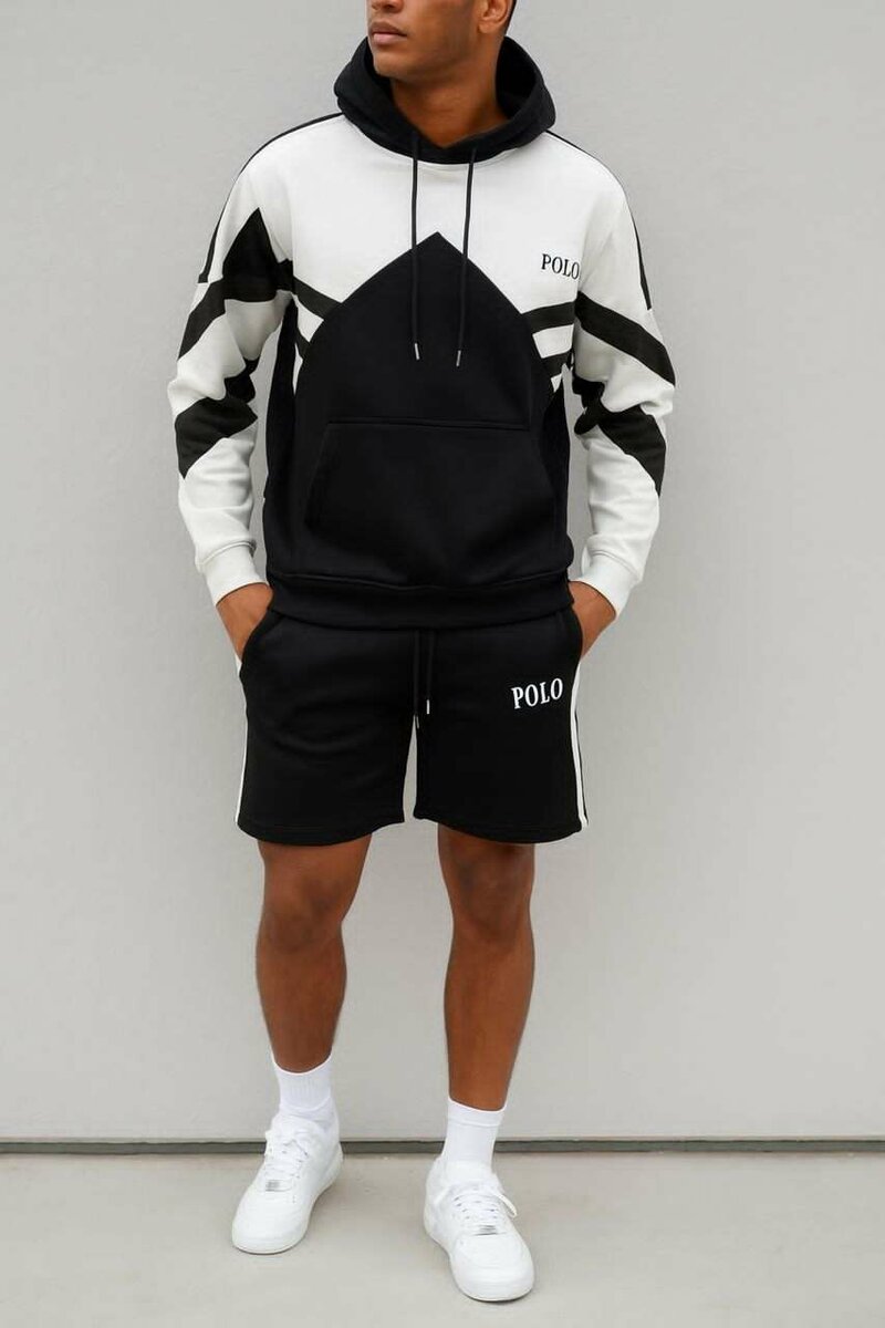 Sweat à capuche et short POLO