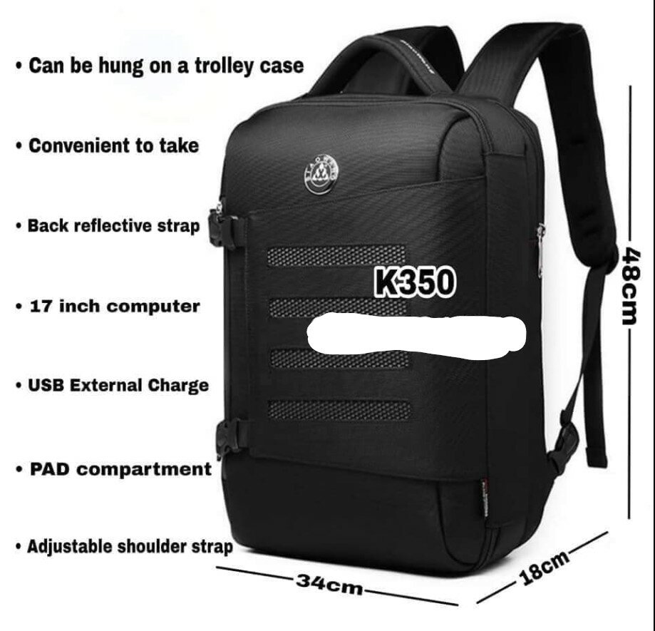 Stylish men's backpack for study/work