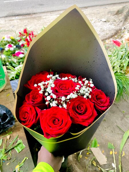 Bouquet de roses rouges
