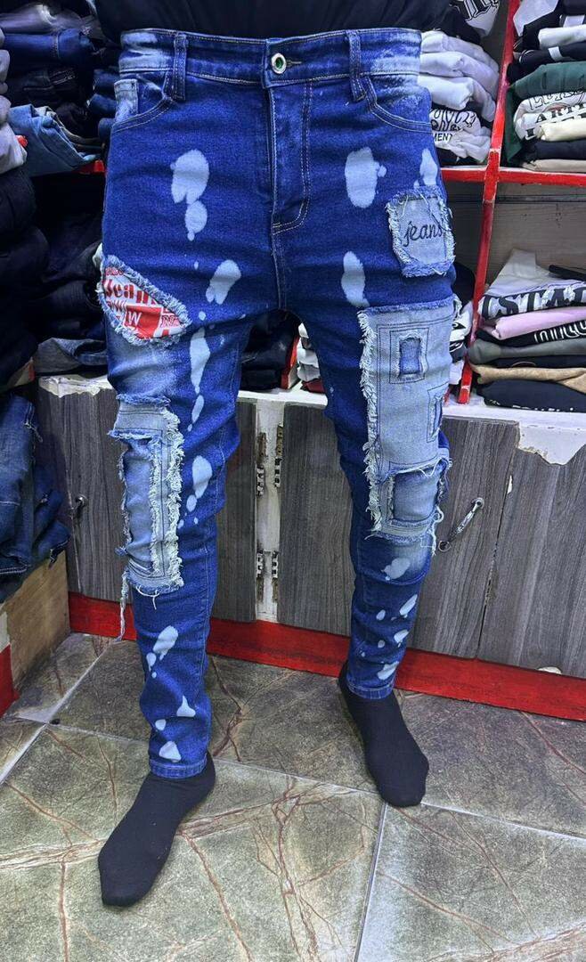 Jean délavé destroy homme