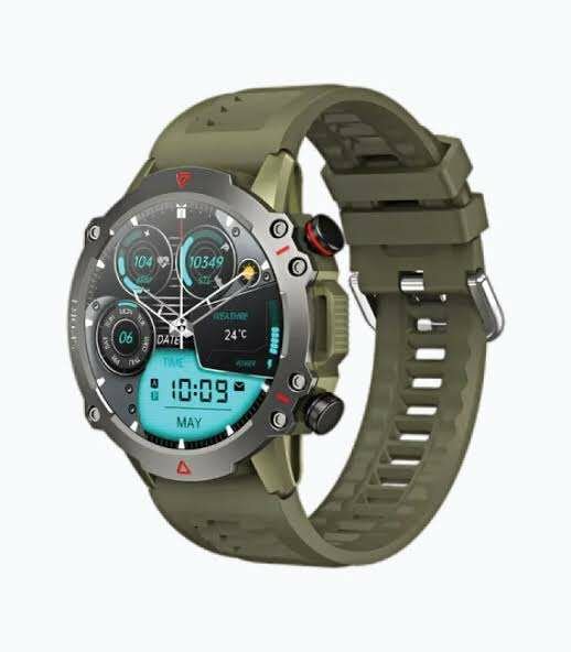 Sports smart watch Amoled display and round dial smart