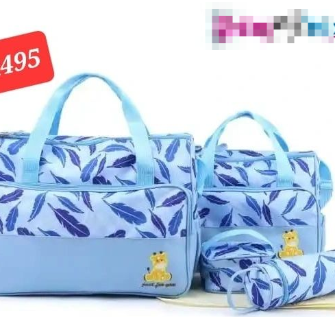 blue set of bags for mom 4 in 1