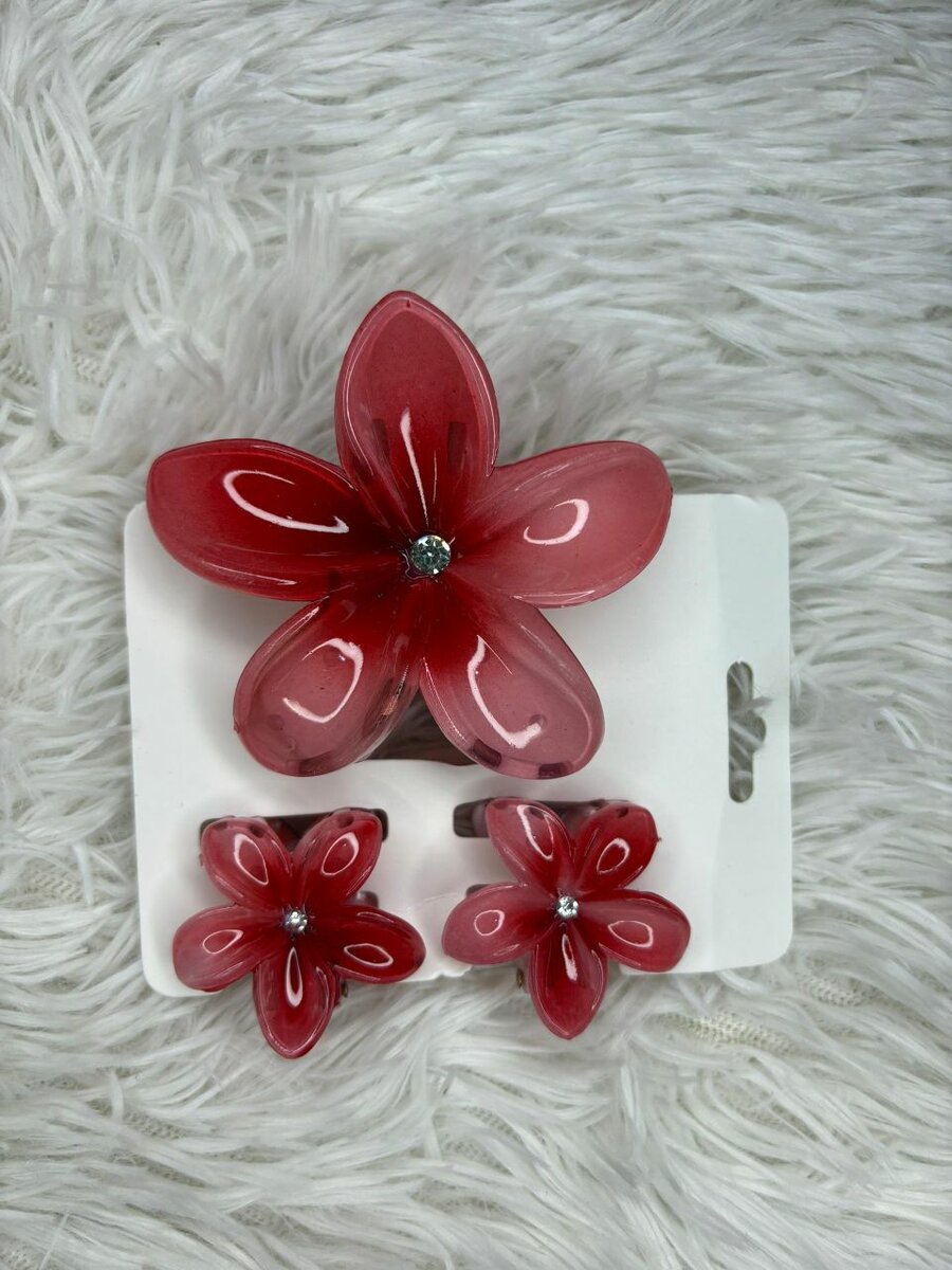 Lot de pinces à cheveux florales colorées