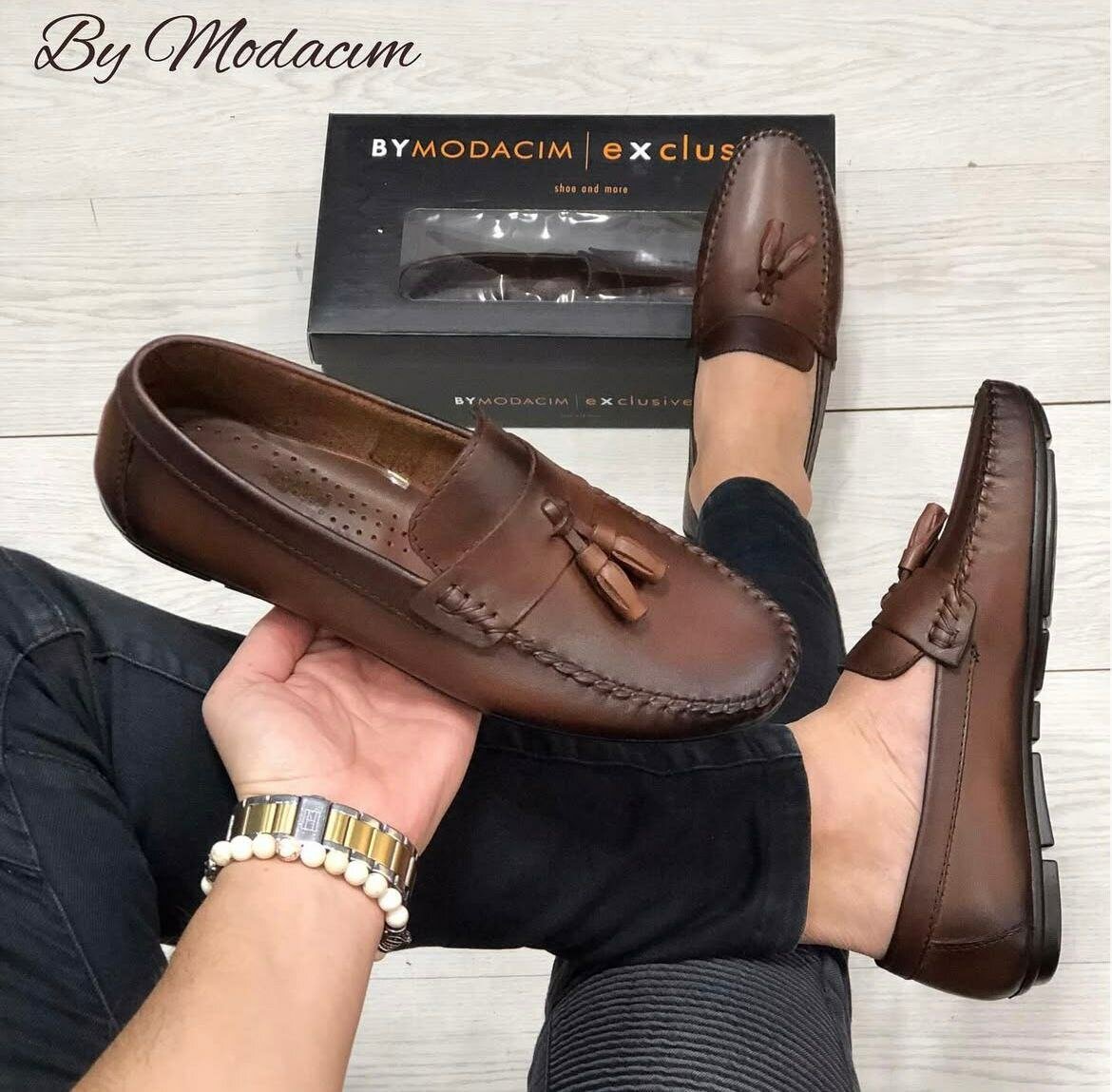 Mocassins en cuir élégants