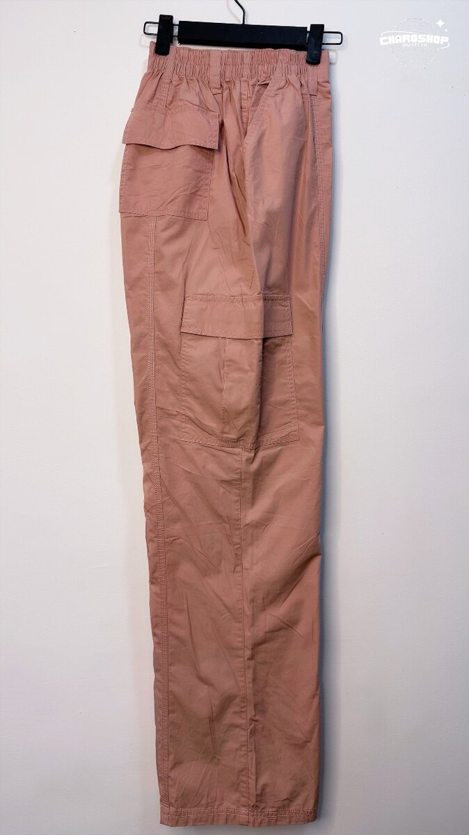 Pantalon cargo rose pour femme