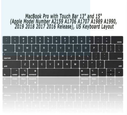 keyboard cover for Macbook laptop-Model A2179 A2337 M1-Air 13 Inch & M2 Pro 13 Inch, 15 Inch(with or Without Retina Display, 2015 or Older Version)-A2338-A2289 A2251-A2159, A1989, A1990, A1706, A1707 Mac book Keyboard cover All Model