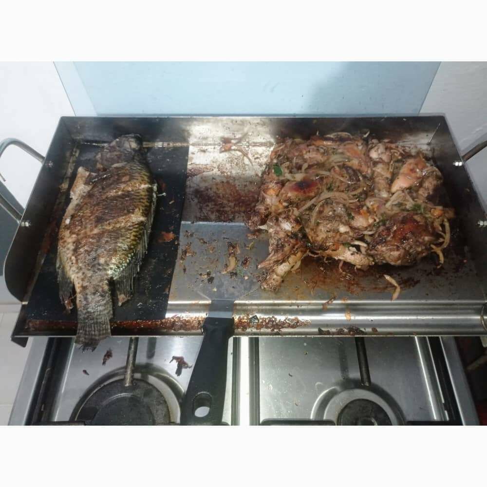 Plaque de cuisson acier inox