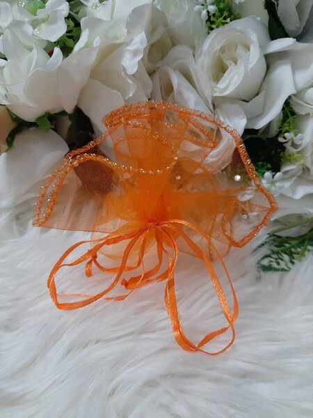 Tulles à cordes orange