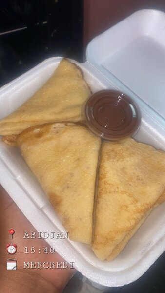 Crêpe sucree au chocolat