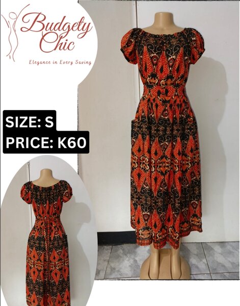 Chic women's dress color red size: s