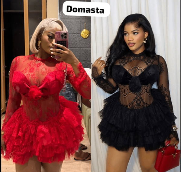 Mini-robe en dentelle avec nœud