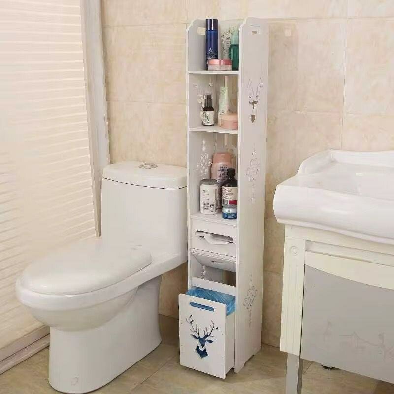 Étagère de salle de bain blanche