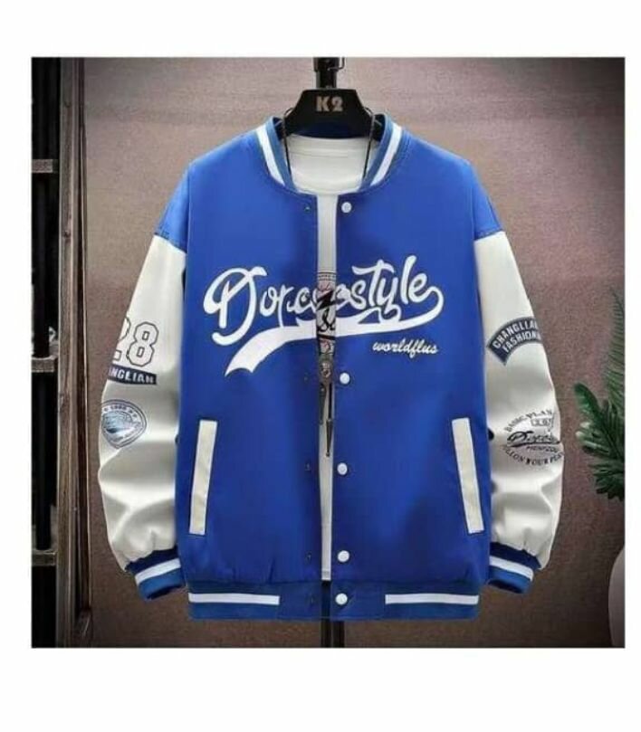 Veste Varsity en Bleu et Blanc