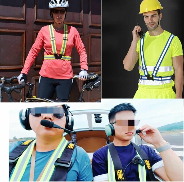 CEINTURE DE SÉCURITÉ HAUTE VISIBILITÉ ÉLASTIQUE AJUSTABLE