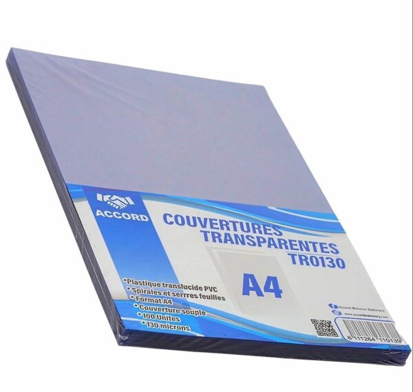 Couvertures Transparentes A4 Accord