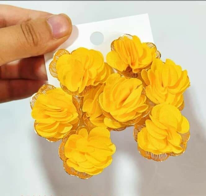 Vibrant Yellow Hair Flowers