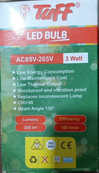 Tuff led bulb 3w