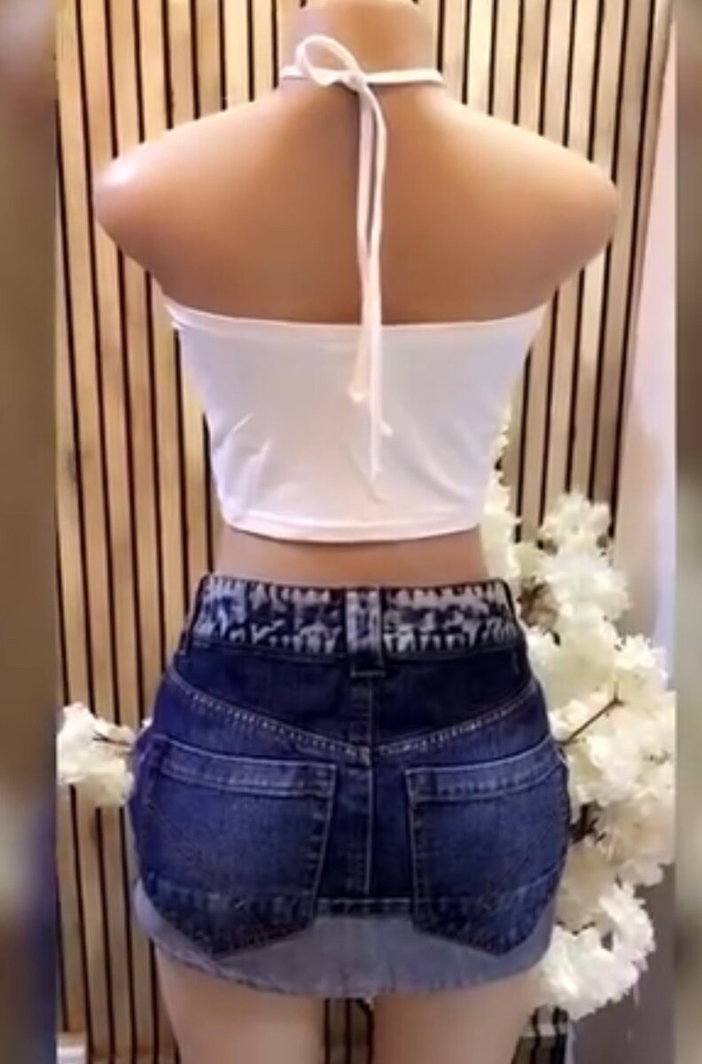 Denim Skirt & top (belt not inclusive,price is for both)