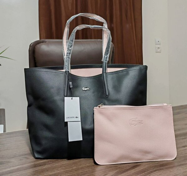 Sac cabas en cuir noir