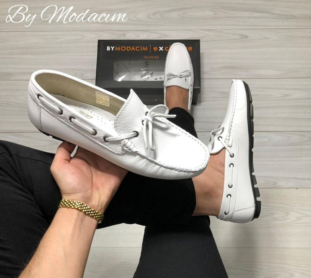 Mocassins en cuir pour hommes