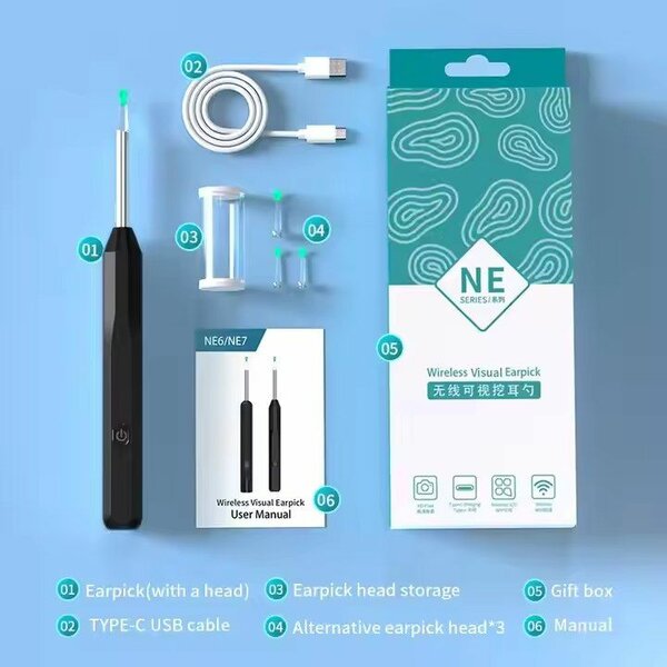 Otoscope caméra wifi d'oreille