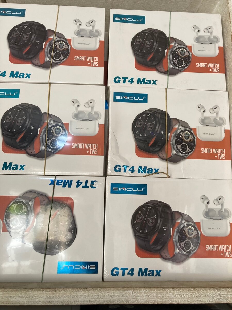 Original Sinclu GT4 Max smartwatch with AirPods